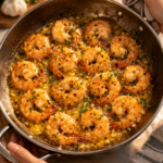 Garlic Butter Shrimp (10-Minute One) Juicy shrimp cooked in garlic butter, ready in just 10 minutes. Ingredients: 250g shrimp (peeled) 3 cloves garlic 2 tbsp butter Salt & pepper Lemon juice Parsley Instructions: Melt butter in a pan. Add garlic, cook 30 seconds. Add shrimp, cook 2–3 min each side. Season and add lemon juice. Sprinkle parsley and serve.